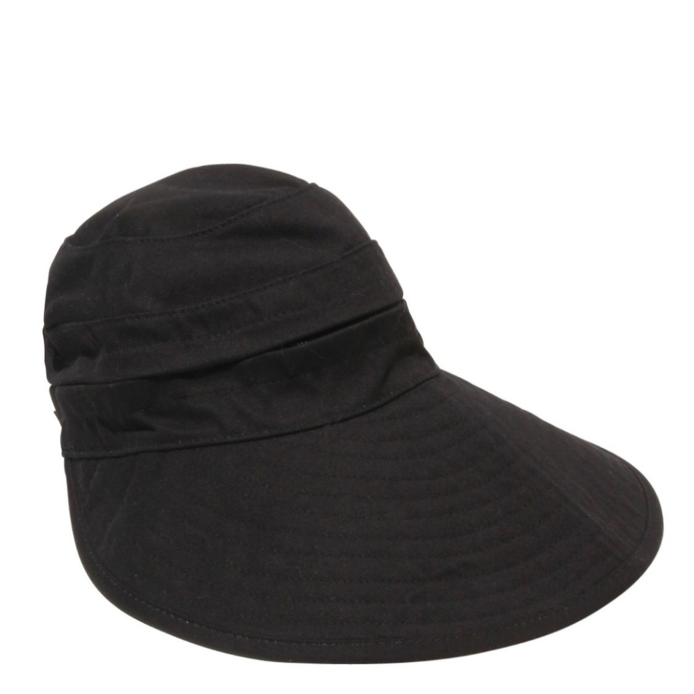 Physician Endorsed Sun Protection Woman's Black Convertible Hat NWT